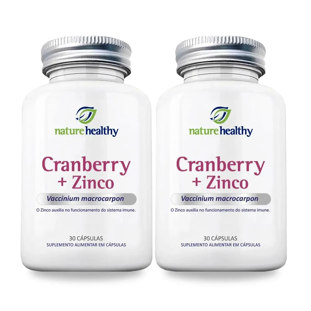 COMBO c/ 2 - CRANBERRY EXOCYAN + ZINCO 11MG c/ 30 NATURE HEALTHY