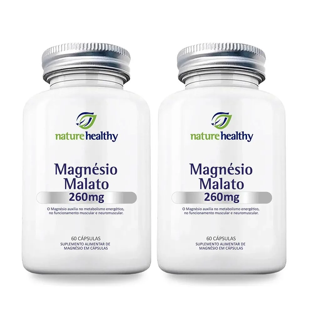 COMBO c/ 2 - MAGNÉSIO MALATO 260MG c/ 60 NATURE HEALTHY